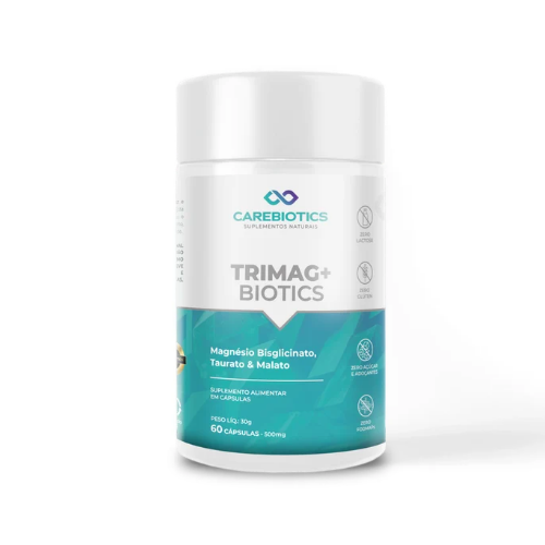 TRIMAG+ BIOTICS | Magnésio Bisglicinato, Taurato e Malato | Carebiotics