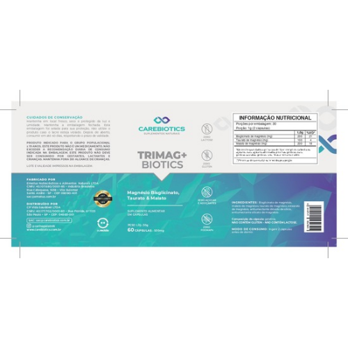 TRIMAG+ BIOTICS | Magnésio Bisglicinato, Taurato e Malato | Carebiotics