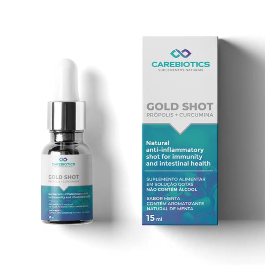 Gold Shot - Própolis + Cúrcuma - 15 ml - 45 doses - Carebiotics