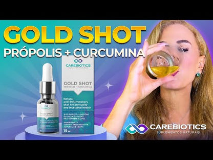 Gold Shot - Própolis + Cúrcuma - 15 ml - 45 doses - Carebiotics